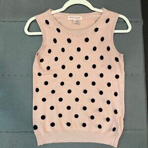Philosophy Pink Sleeveless Polka Dot Top, Women's Size Small